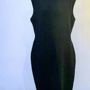 Merona Black Sleeveless Midi Sheath Dress